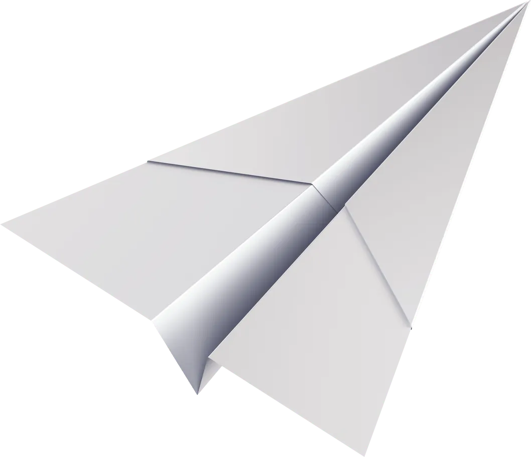 A paper airplane